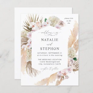Boho Pampas Grass Beach Casamento Floral