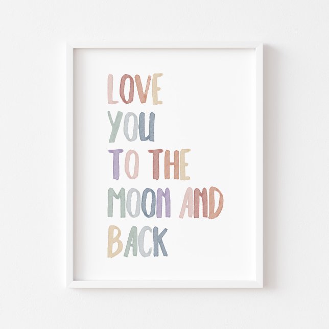 Boho pastel ama a lua e impressão (Criador carregado)