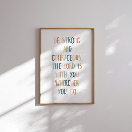 Boho pastel seja forte e corajoso poster