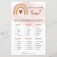 Boho Pink Rainbow O que há no seu jogo de bolsa