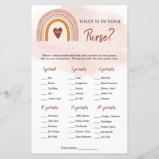 Boho Pink Rainbow O que há no seu jogo de bolsa