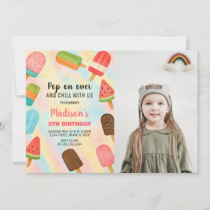 Boho Popsicle Convite de Aniversário
