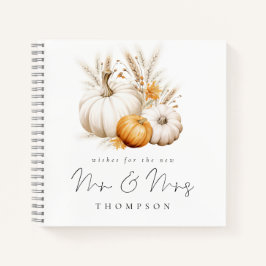 Boho Pumpkins Deseja Novo Sr. Guest Book