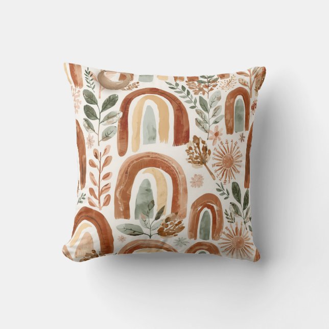 Boho Rainbow Almofada de Arremesso | Decoração Neu (Frente)
