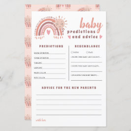 Boho Rainbow Baby Predictions & Advice Chá de fral