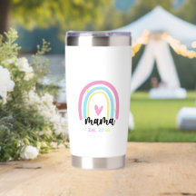 Boho Rainbow Custom Mama Est. Year Keepsake