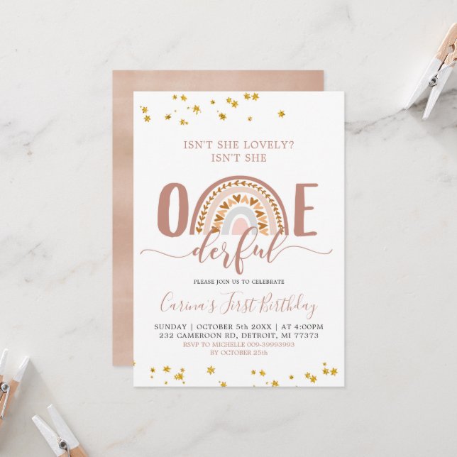 Boho Rainbow não é um maravilhoso convite (Frente/Verso In Situ)