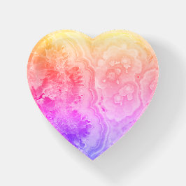 Boho Rainbow Pastel Geode Paperweight