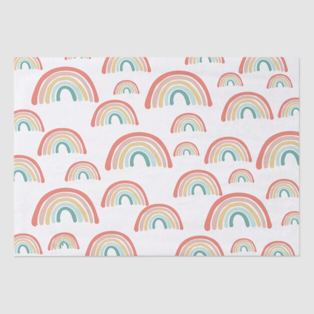 Boho Rainbows Decoupage Wrap Papel Tecidual (Frente )