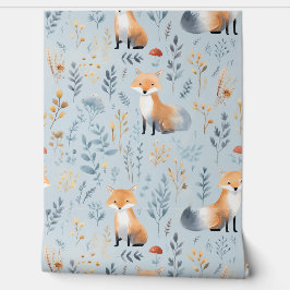 Boho Red Fox em Blue Baby Nursery