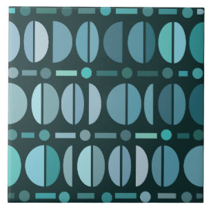 Boho Retro Bowls - Teal do Padrão