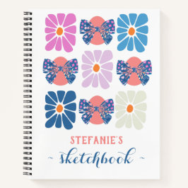 Boho retro floral simples nome de páscoa
