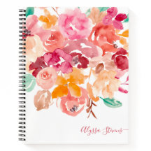 Boho retro flores padrão de aquarela floral