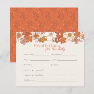 Boho Retro Groovy Floral Baby Predictions