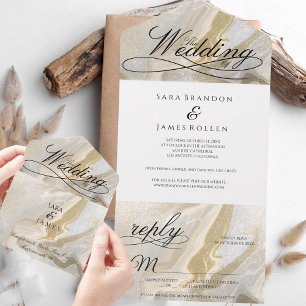 Boho Romântico Caligrafia O Casamento