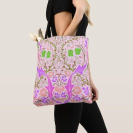 Boho Rosa Floral William Morris Art Tote Bag