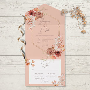 Boho Rust Fall Floral no Janto Peach