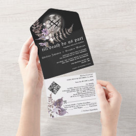 Boho Rust Gothic Viking Símbolos Wildflower Weddin