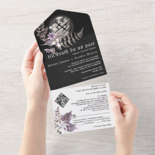 Boho Rust Gothic Viking Símbolos Wildflower Weddin