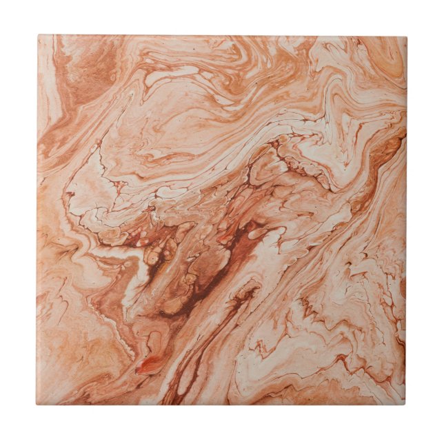 Boho Rust Marble Effect Earthy Abstrato (Frente)