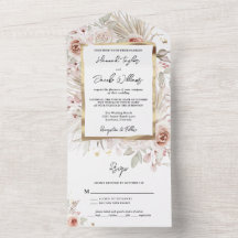 Boho Rustic Floral com RSVP Wedding