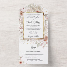 Boho Rustic Floral com RSVP Wedding