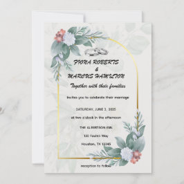 Boho Rustic Floral & Elegant Weditation Convite