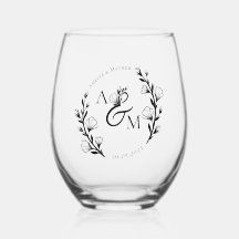 Boho Rustic Floral Monogrammed