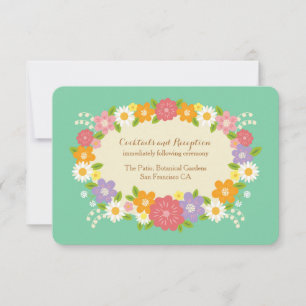 Boho Rustic Floral Wreath Wedding (Mint)