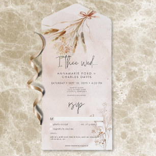 Boho Rustic Pampas & Buquê Seco De Grama Sem Janto
