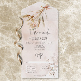 Boho Rustic Pampas e Janto de Buquê de Grama Seco