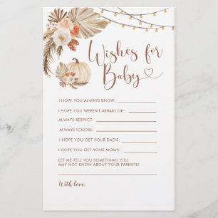 Boho Rustic Pumpkin Cai no Amor Deseja Bebê