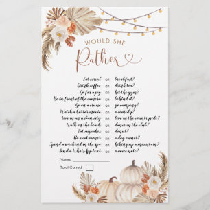 Boho Rustic Pumpkin Cai no Amor Ela Preferencialme