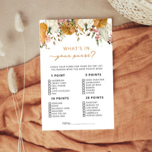 Boho Rustic Pumpkin Cai no Jogo da Bolsa de Amor
