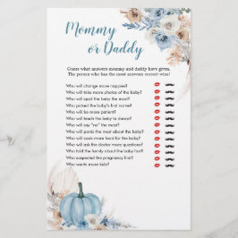 Boho Rustic Pumpkin Fall Mamãe ou Pai Games