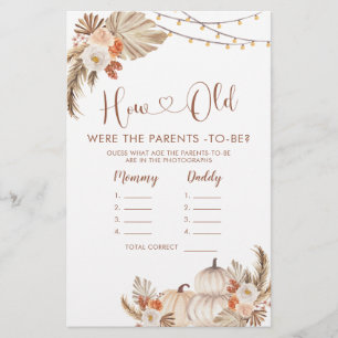 Boho Rustic Pumpkin se apaixona por quantos pais a