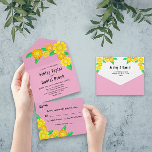 Boho Rustic Sunflower Blush Summer