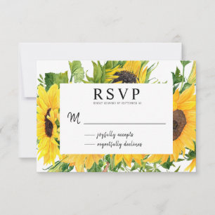 Boho Rustic Sunflower Summer Buquê RSVP