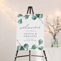 Boho Sage Eucalyptus Greenery Weding Bem-vindo