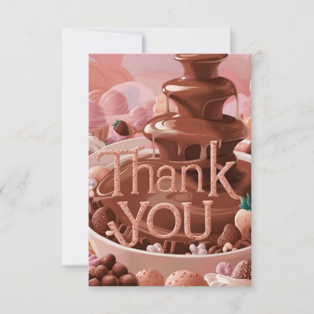 Boho Saudação cartões de agradecimentos de Chocola (Frente)