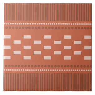 Boho Scandinavian Lines Dots Rust