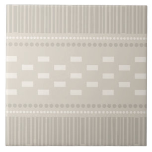 Boho Scandinavian Lines Dots Taupe