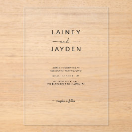 Boho Simples Elegante Casamento de Script Clara