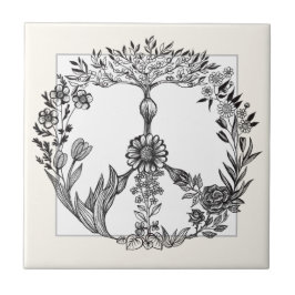 Boho Sinal de Paz Elegante Girly Bonita Floral Bon