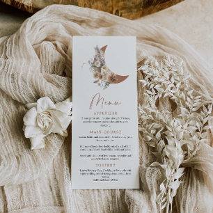 Boho sobre o menu Chá de fraldas da Lua