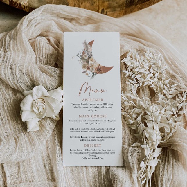 Boho sobre o menu Chá de fraldas da Lua (Criador carregado)