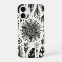 Boho Spirit - Penas e setas desenhadas à mão - Tel