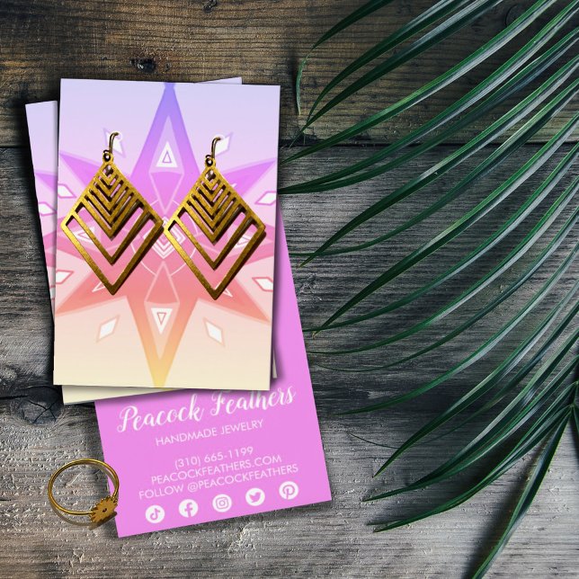 Boho Stars Earrando Necklace Jewelry Placa (Criador carregado)