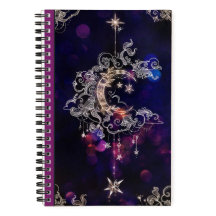 Boho Stars & Moon Purple Adicionar nome Cobrir tra