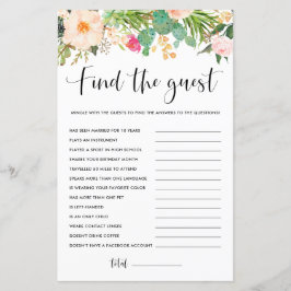 Boho Succulents Floral Encontre o Jogo Convidado